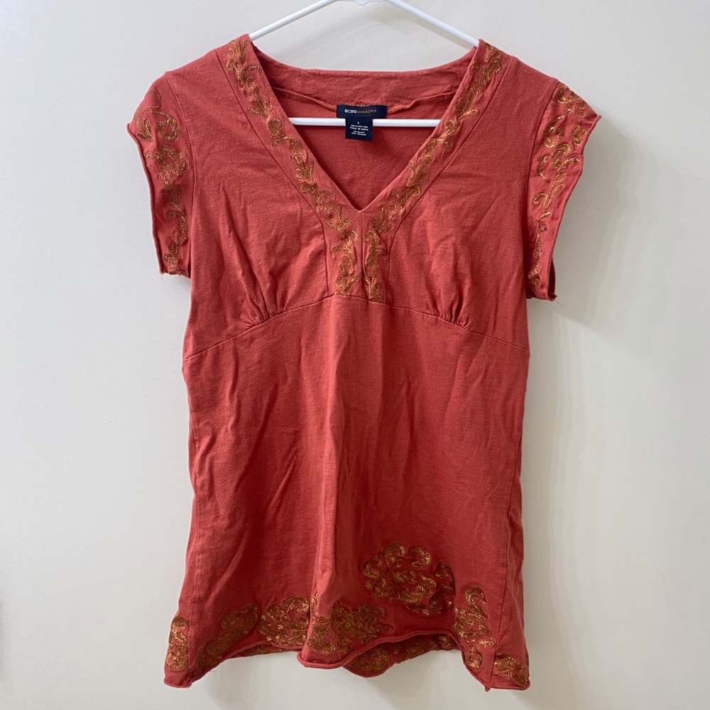 BCBG Maxazria: Short-Sleeve Top (Large, L)